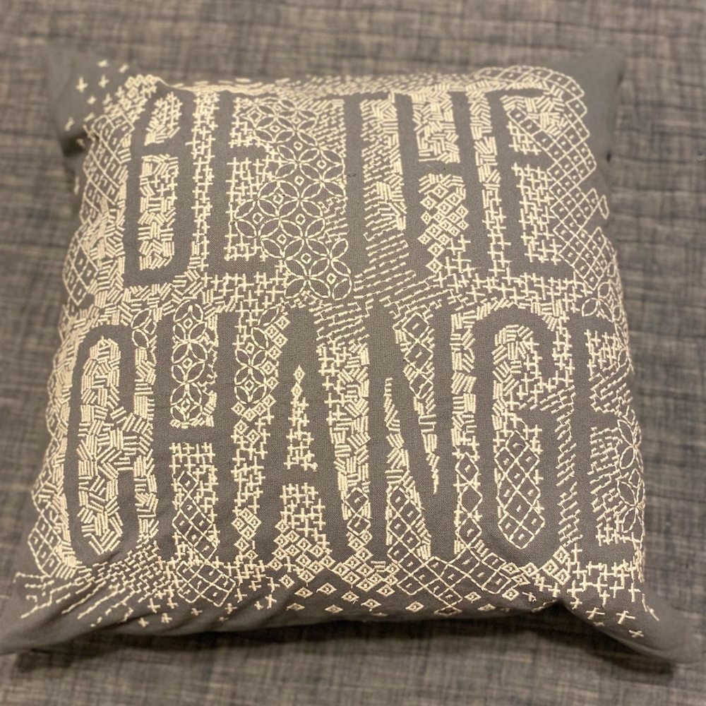 Pottery Barn Teen “Be the Change” Pillow Cover